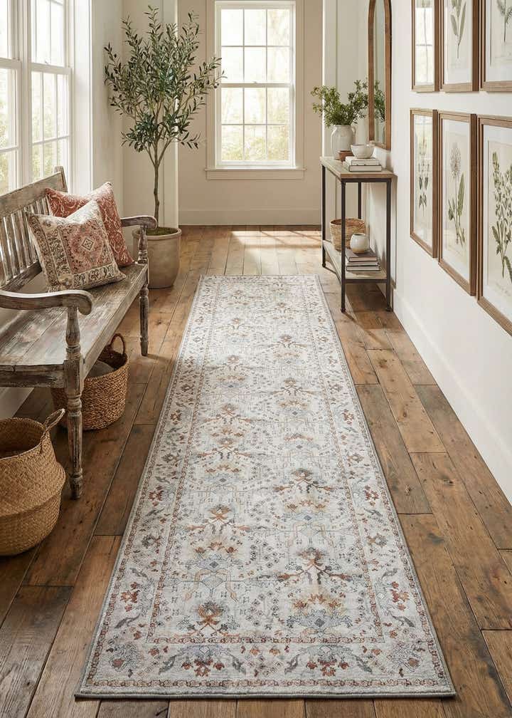 2' 7 x 10' Washable Timeless Runner Rug