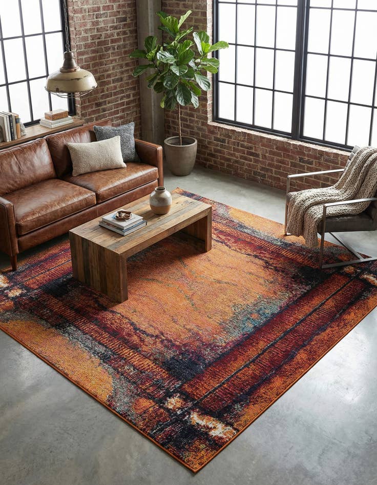 Detail image of 7' 10 x 7' 10  Washable Casablanca Square Rug