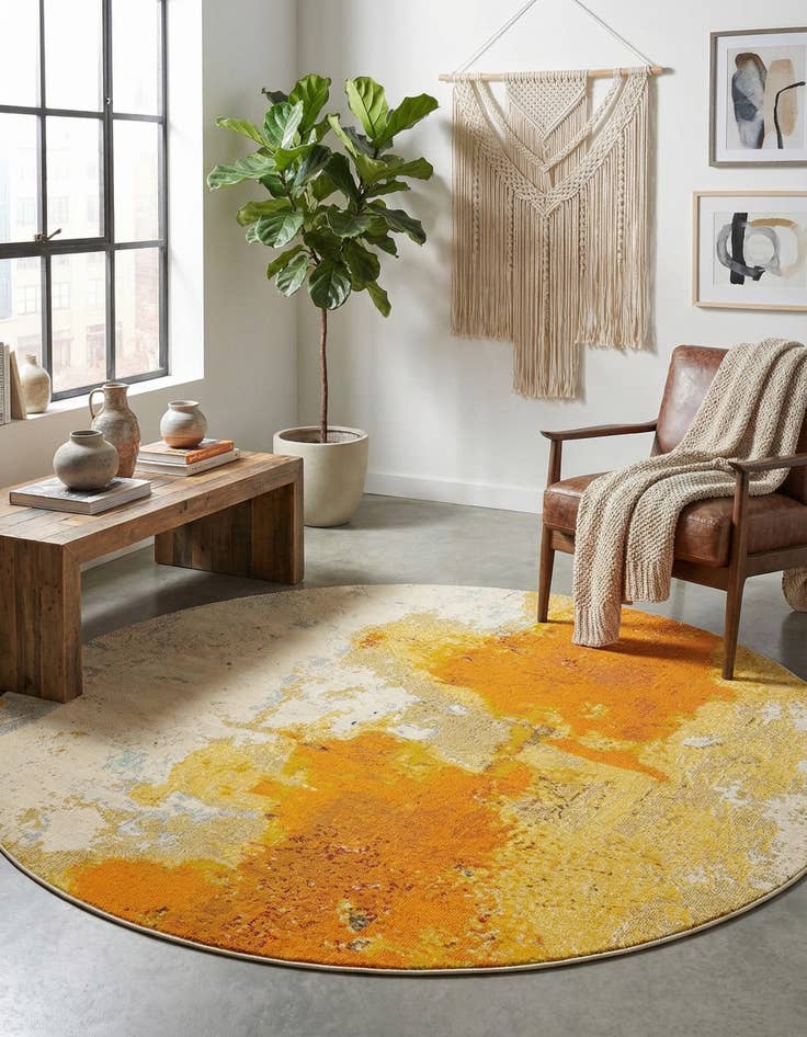 Detail image of 8' x 8' Washable Hyacinth Round Rug