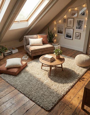 5' x 7' Solid Shag Rug