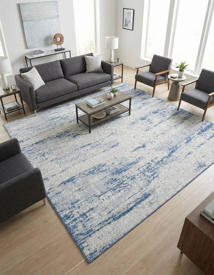 Detail image of 10' x 10' Washable Modern Indoor / Outdoor Square Rug