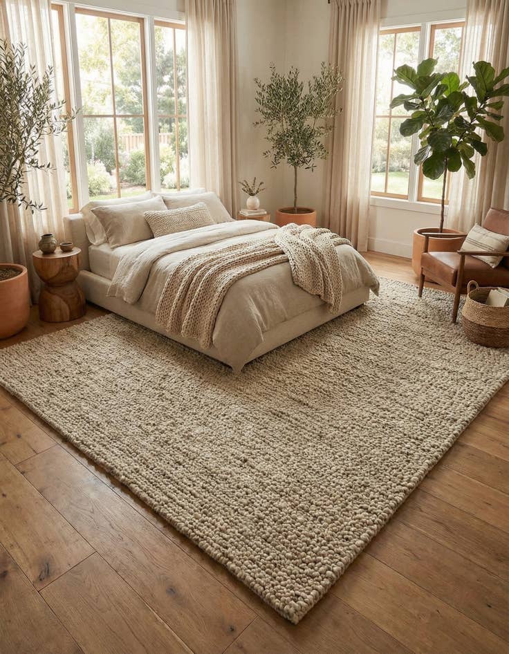 Detail image of 6' 1 x 9' Hand Woven Haka Deluxe Shag Rug