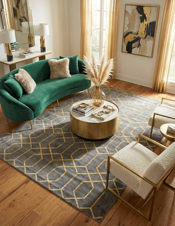 Detail image of 7' x 10'  Marilyn Monroe&trade; Glam Trellis Rug