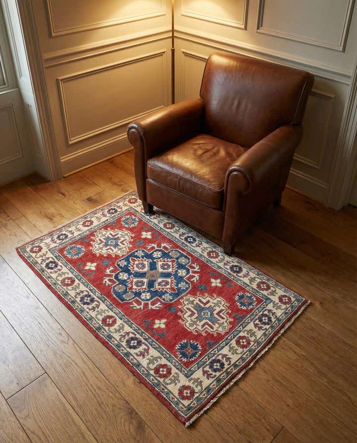 2' 7 x 4' 1 Hand Knotted Kazak Rug