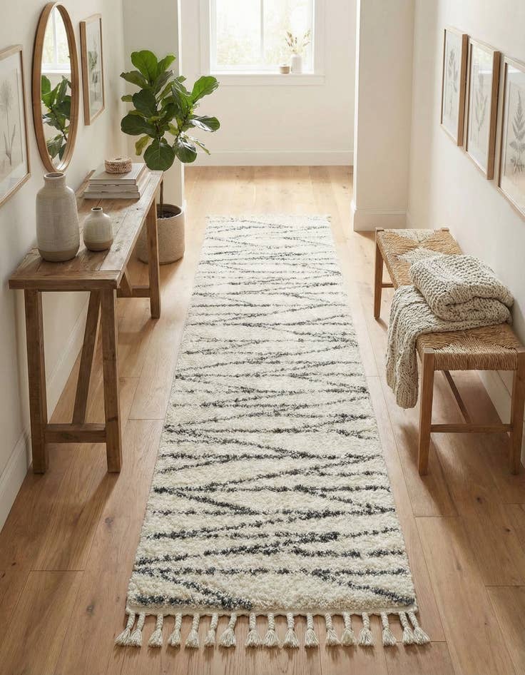 Detail image of 2' 7 x 12' Serenity Shag Runner Rug