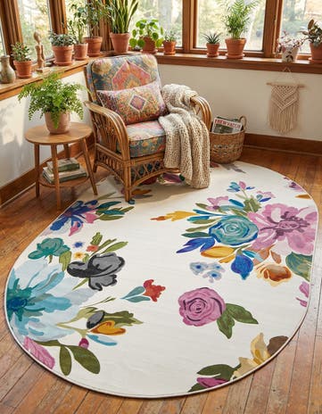 4' x 6' Blossom Oval Rug