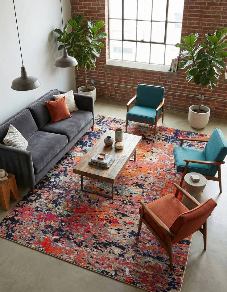 Detail image of 7' 10 x 10' Washable Vivid Rug