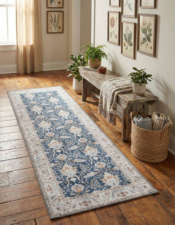 Detail image of 2' x 6' 1 Washable Timeless Runner Rug