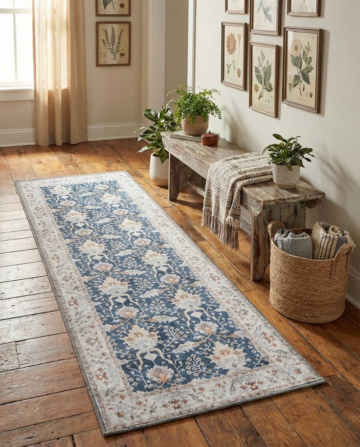Detail image of 2' x 6' 1 Washable Timeless Runner Rug