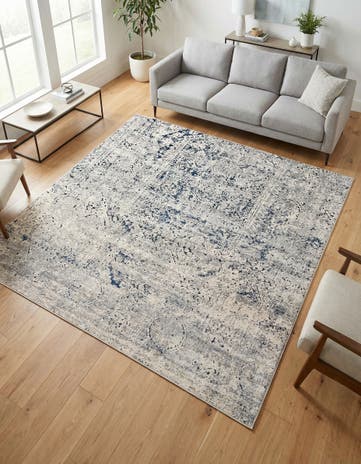 Gray Eliza Square Rug