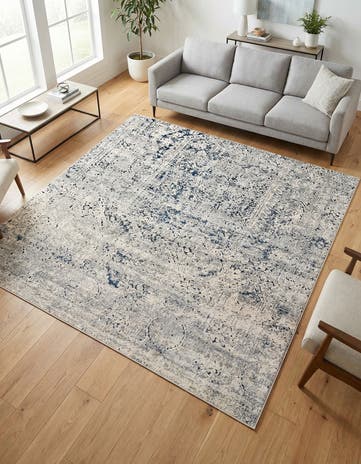 Gray Eliza Square Rug