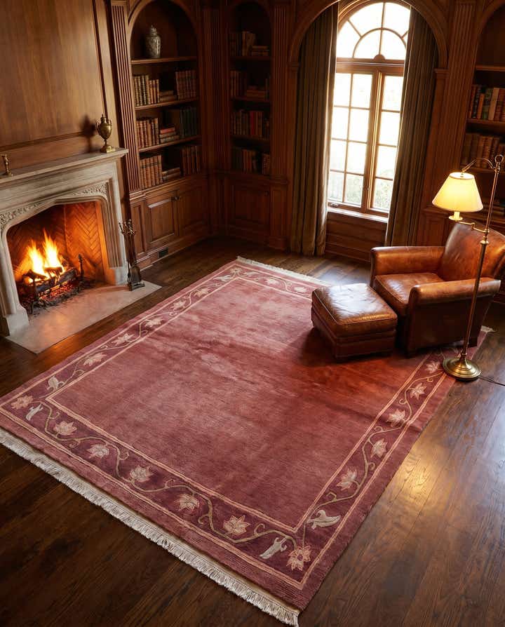 6' 8 x 7' 11 Hand Knotted Nepal Wool Square Rug