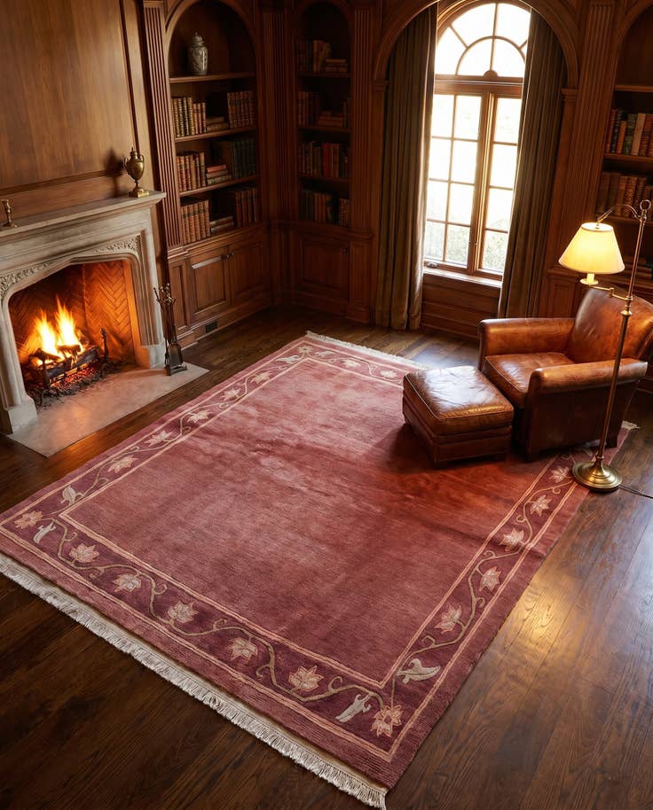Detail image of 6' 8 x 7' 11 Hand Knotted Nepal Wool Square Rug