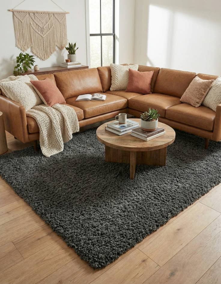 Detail image of 7' 10 x 11' Solid Shag Rug