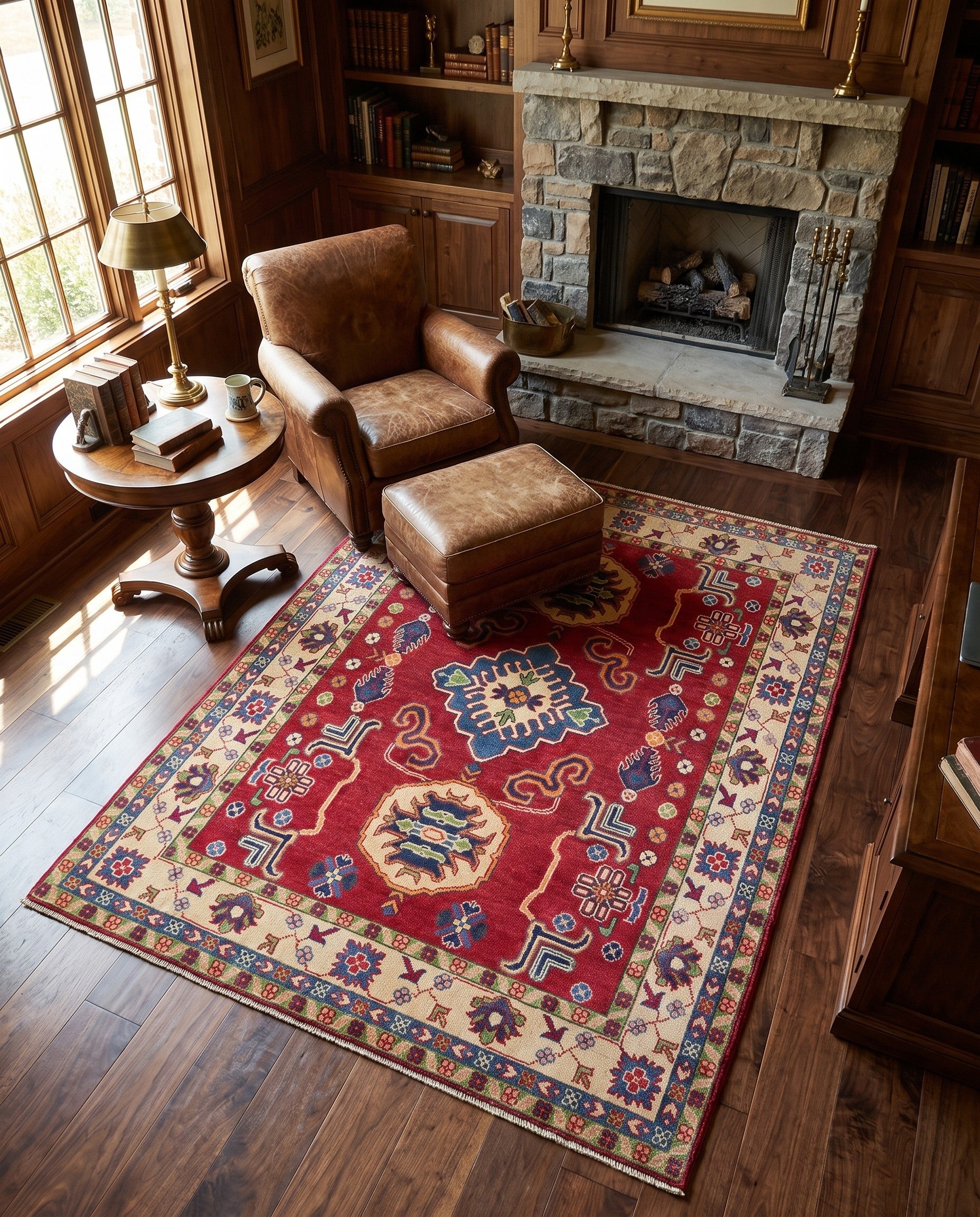 Detail image 3 of 12: 5' 1 x 6' 8 Hand Knotted Kazak Rug