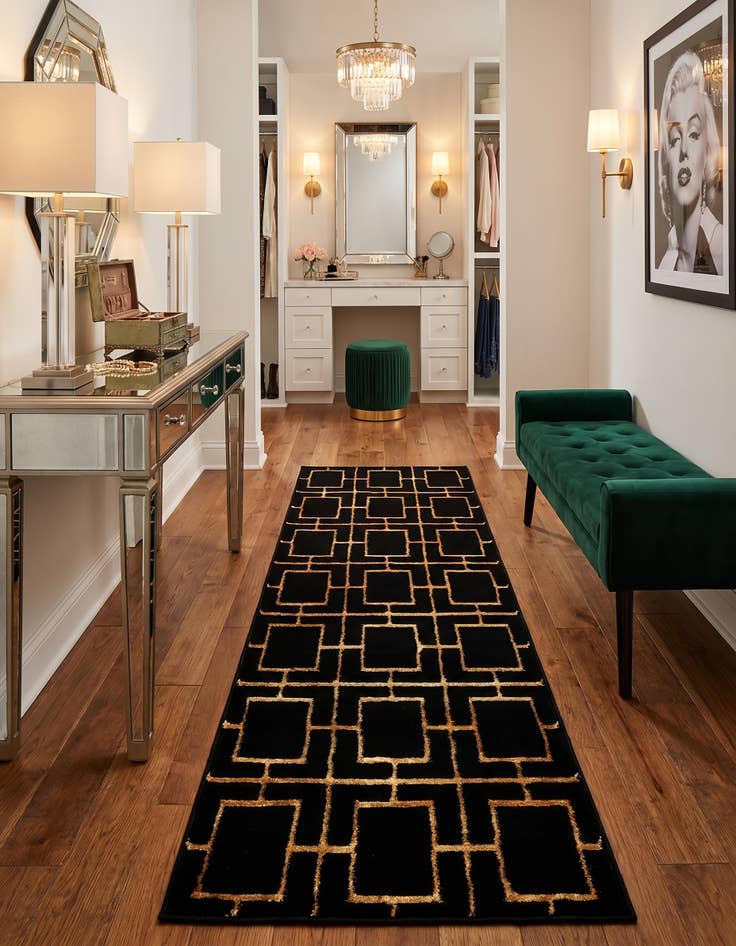 Detail image of 2' x 6' Marilyn Monroe™ Glam Deco Runner Rug