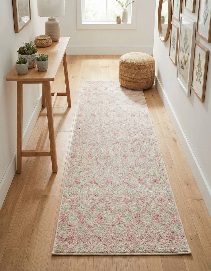 Detail image of 2' x 5' Moroccan Trellis Runner Rug