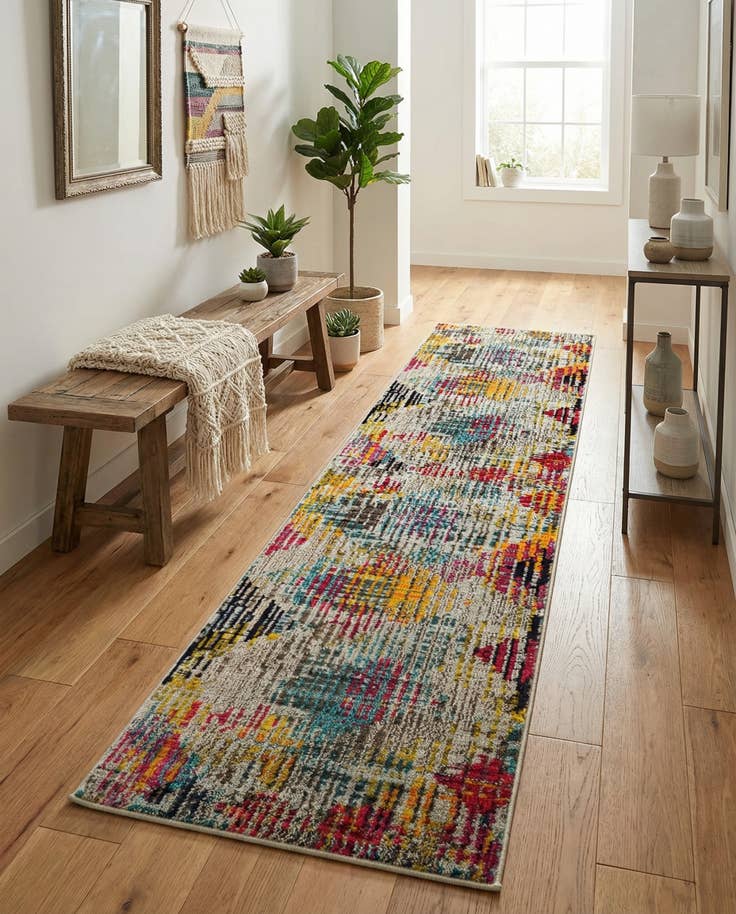 Detail image of 2' x 8' Washable Theia Runner Rug
