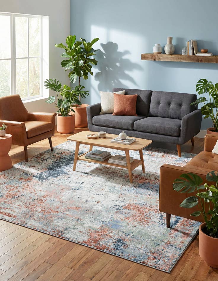 Detail image of 7' 10 x 7' 10 Kamala Washable Square Rug