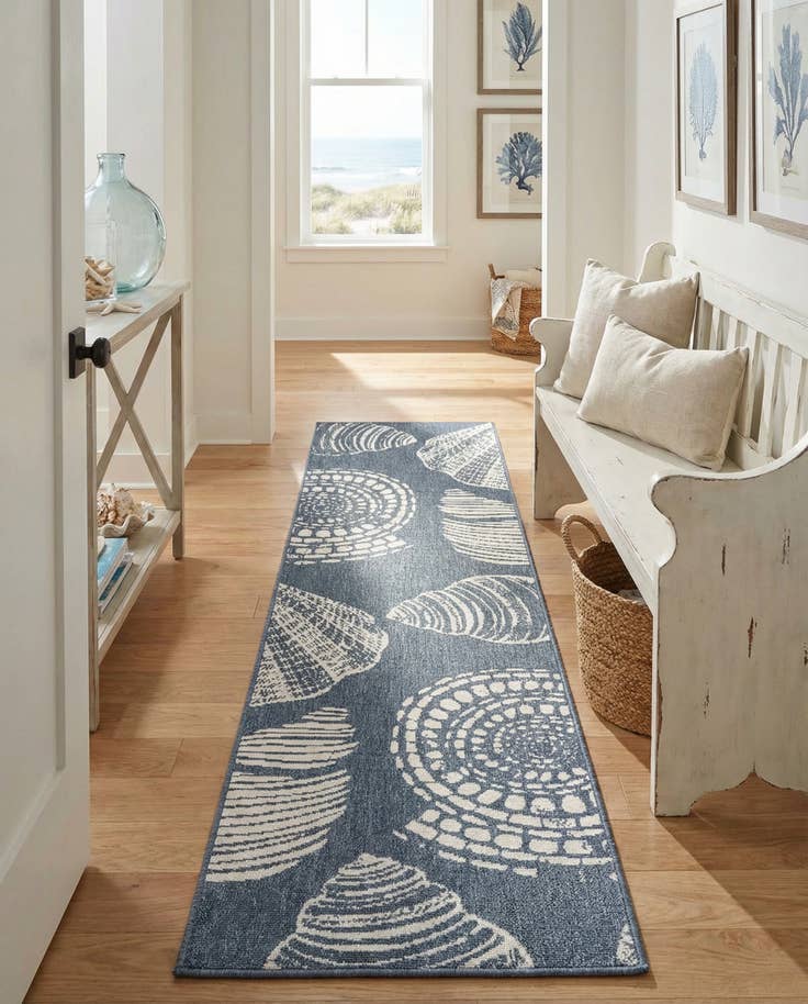 Detail image of 2' x 8' Easy-Clean Coastal Indoor / Outdoor Runner Rug
