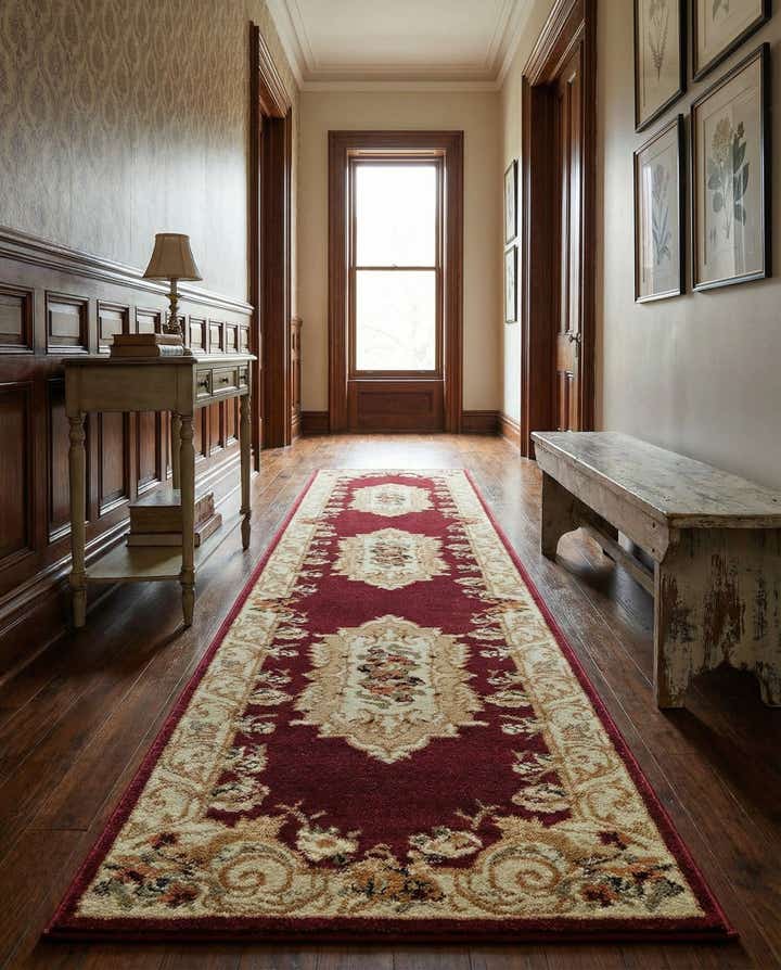 60cm x 245cm Klassischer Aubusson Läufer Teppich