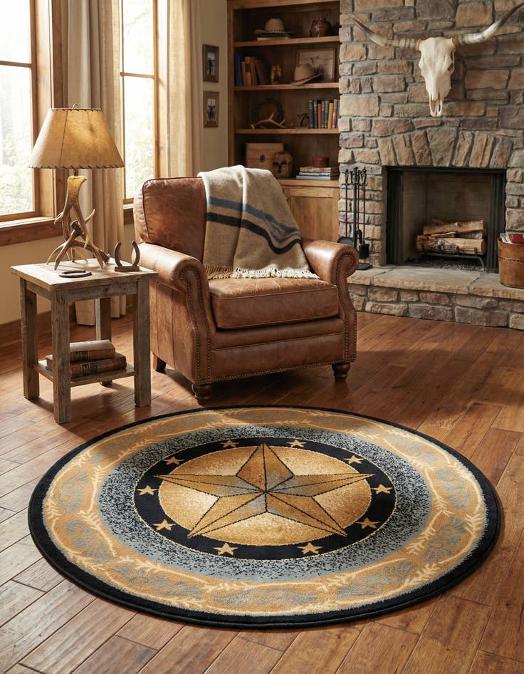 Detail image of 4' x 4' Pioneer Round Rug