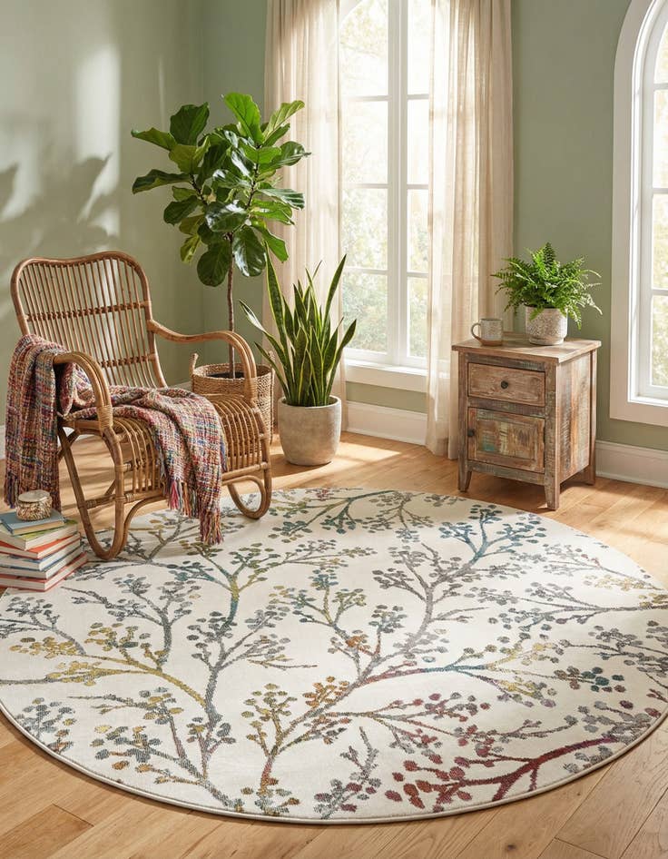 Detail image of 6' x 6' Blossom Round Rug