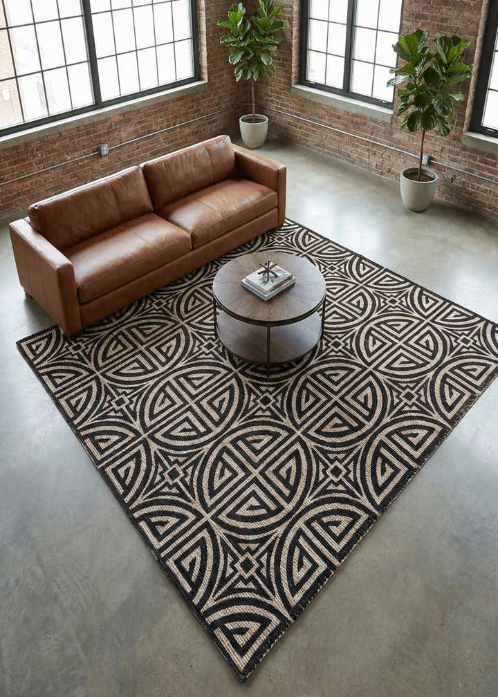 7' 10 x 7' 10 Hand Woven Chenille Jute Square Rug