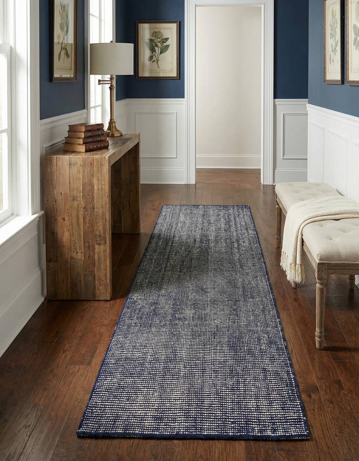 Detail image of 2' x 6' 1 Hand Woven Jill Zarin English Manor Farmhouse Wool Runner Rug