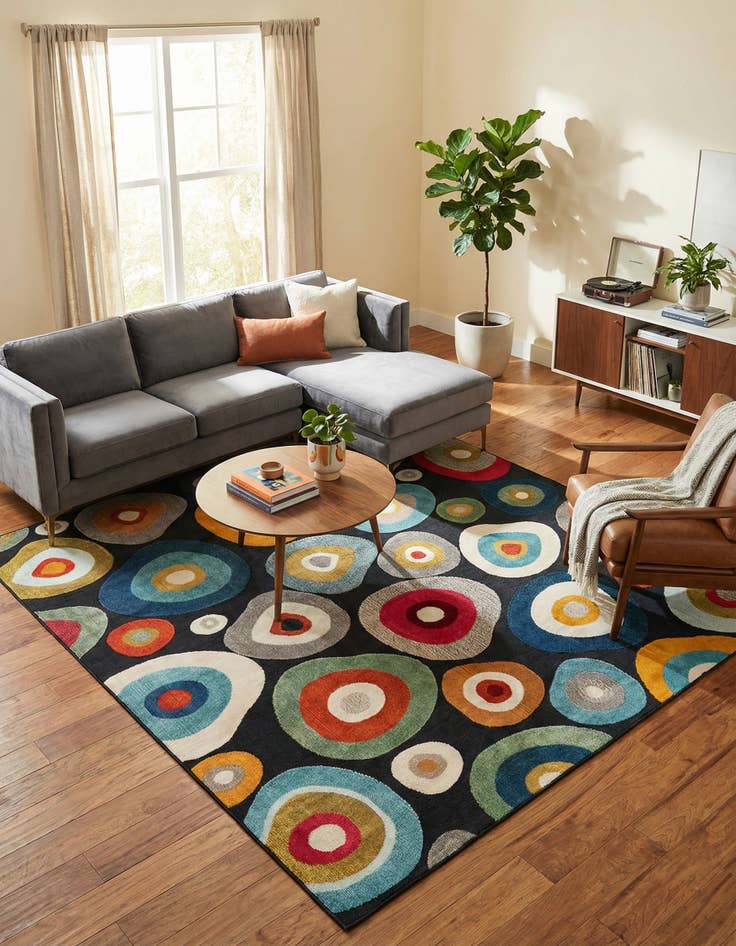 Detail image of 10' x 10' Washable Casablanca Indoor / Outdoor Square Rug