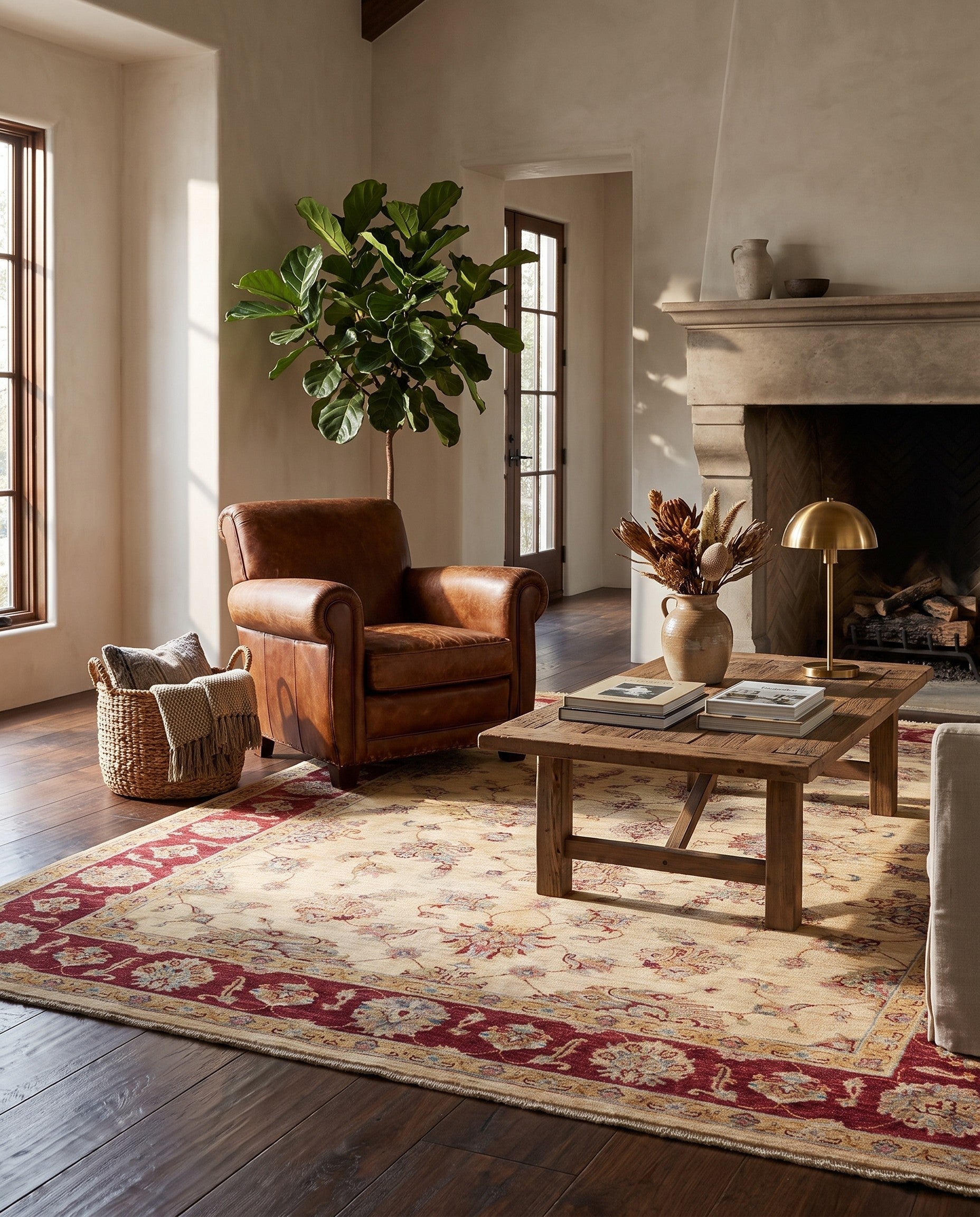 Detail image 3 of 10: 5' 11 x 8' Hand Knotted Ziegler Rug
