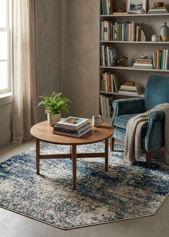 5' 3 x 5' 3 Gossamer Octagon Rug