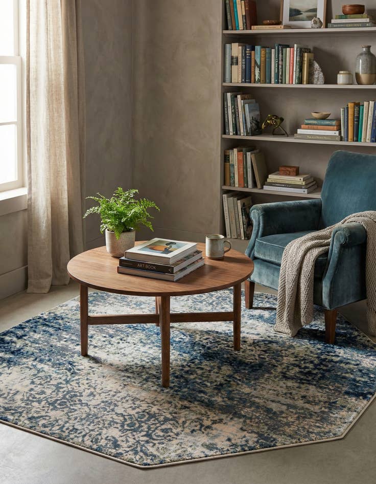 Detail image of 5' 3 x 5' 3 Gossamer Octagon Rug