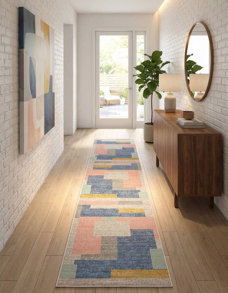 Detail image of 2' x 10' Lotus Runner Rug