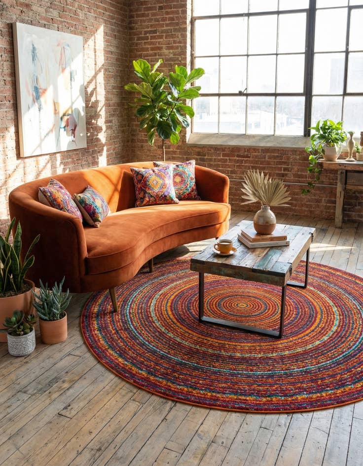 Detail image of 7' 10 x 7' 10 Calypso Round Rug