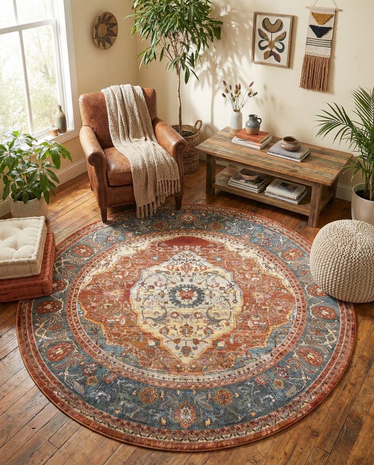 Detail image of 7' x 7' Santiago Round Rug