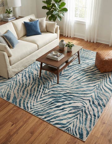 Blue Finsbury Square Rug
