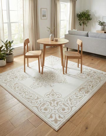 Snow White Hermitage Square Rug