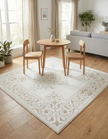 Snow White Hermitage Square Rug
