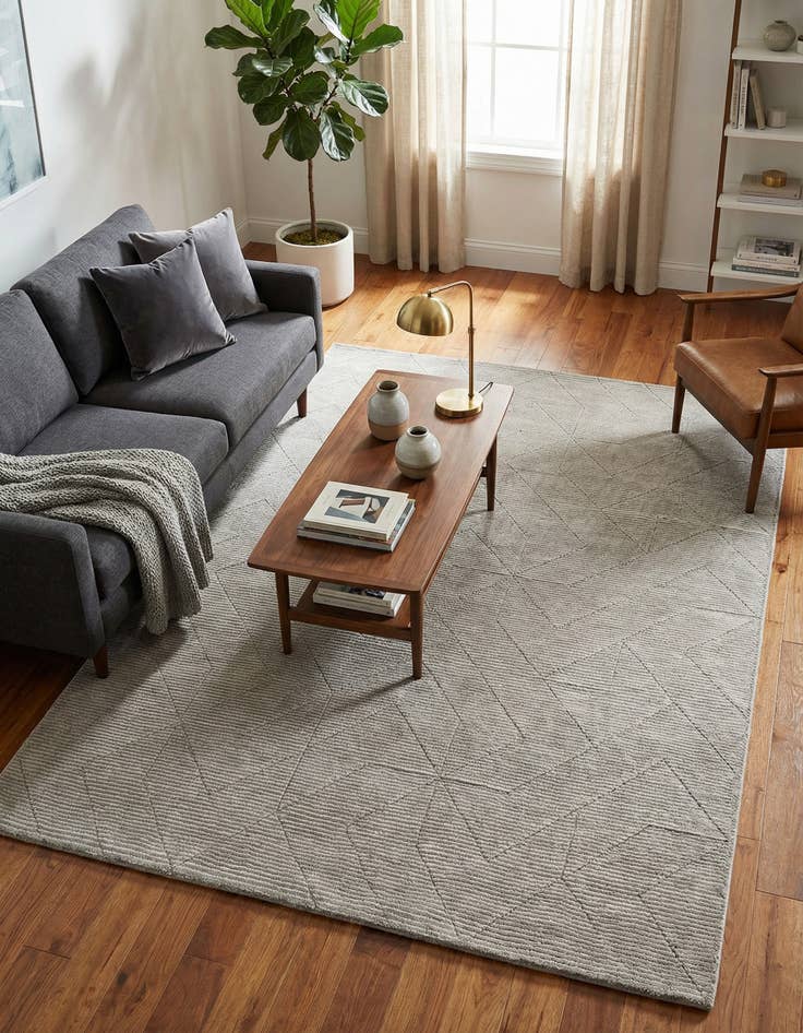 Detail image of 5' 1 x 8' WoolCraft Geometric Rug