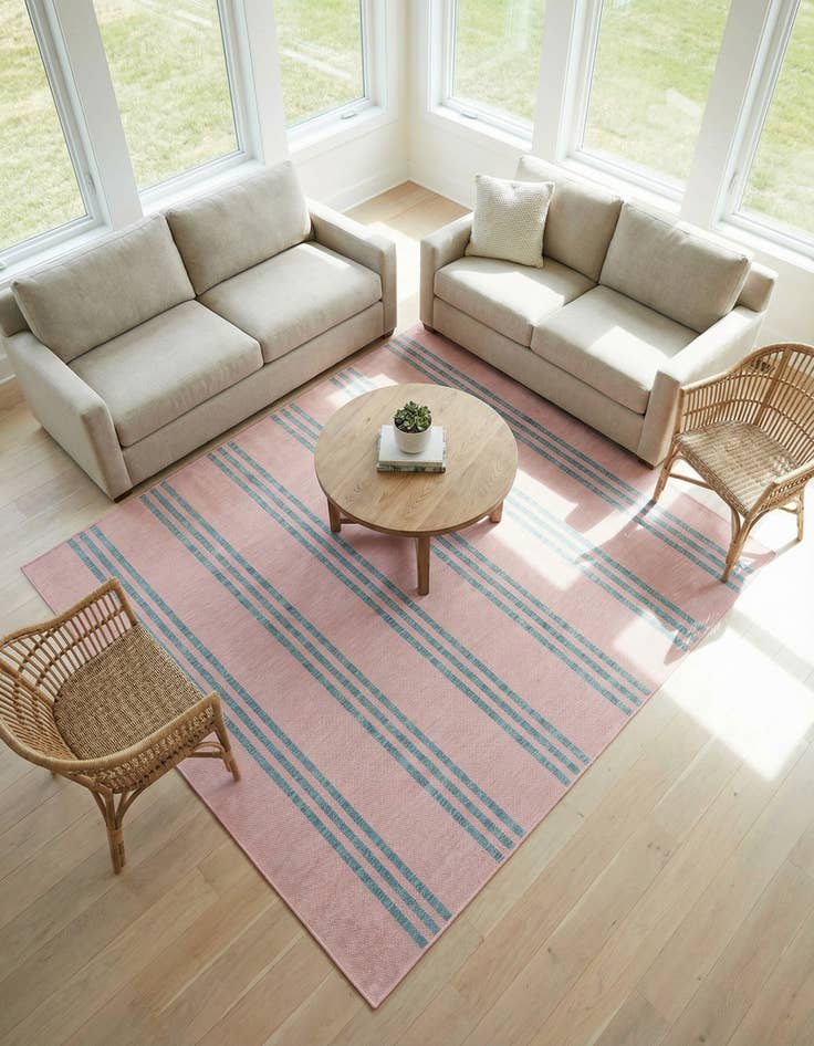 Detail image of 7' 10 x 7' 10  Washable Jill Zarin Anguilla Indoor / Outdoor Square Rug