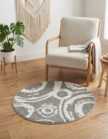 3' 3 x 3' 3 Boho Round Rug