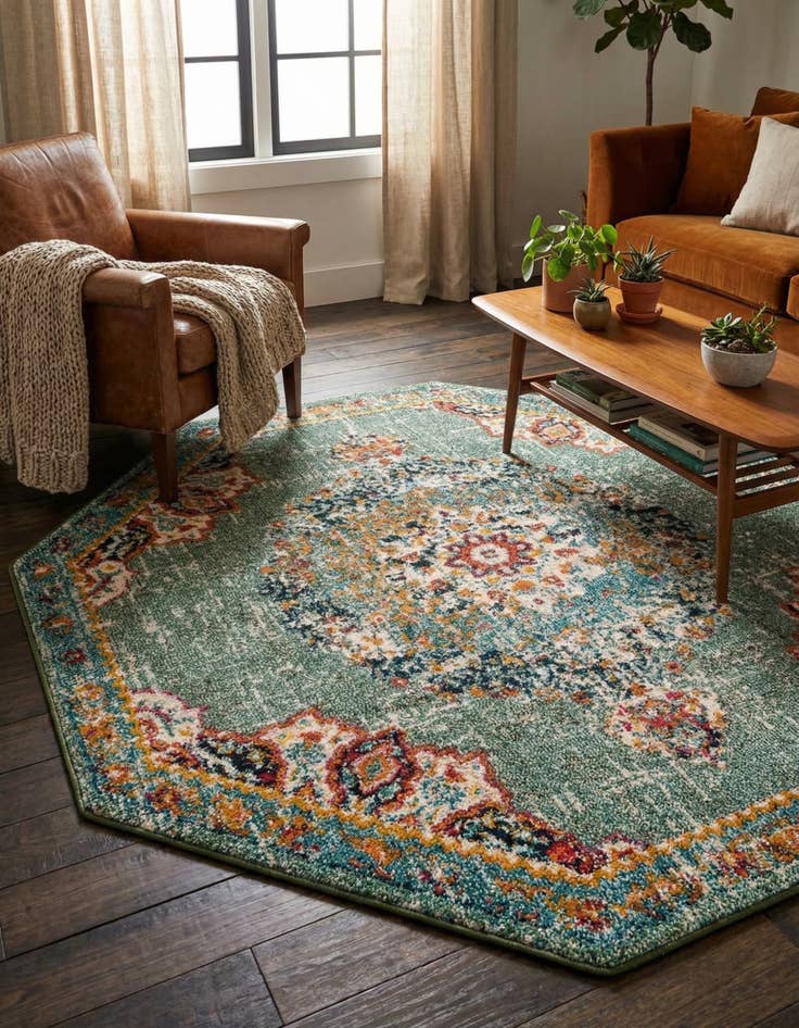 Detail image of 6' x 6' Carrington Octagon Rug