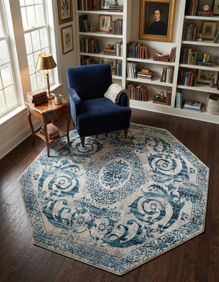 Detail image of 7' 10 x 7' 10 Finsbury Octagon Rug