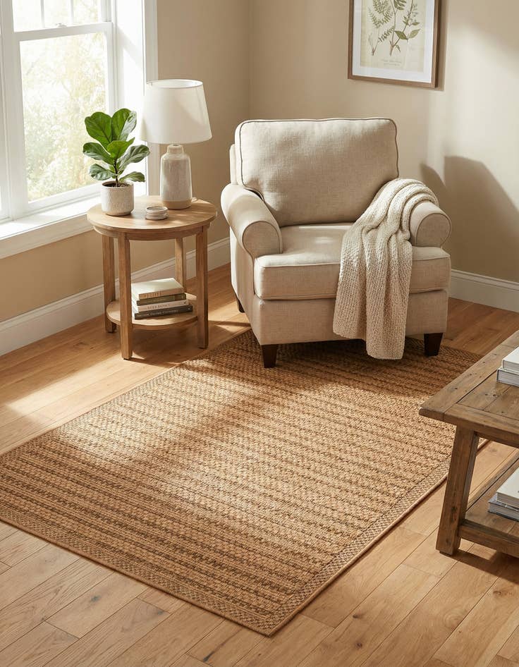 Detail image of 4' x 6' Washable Border Indoor / Outdoor Rug