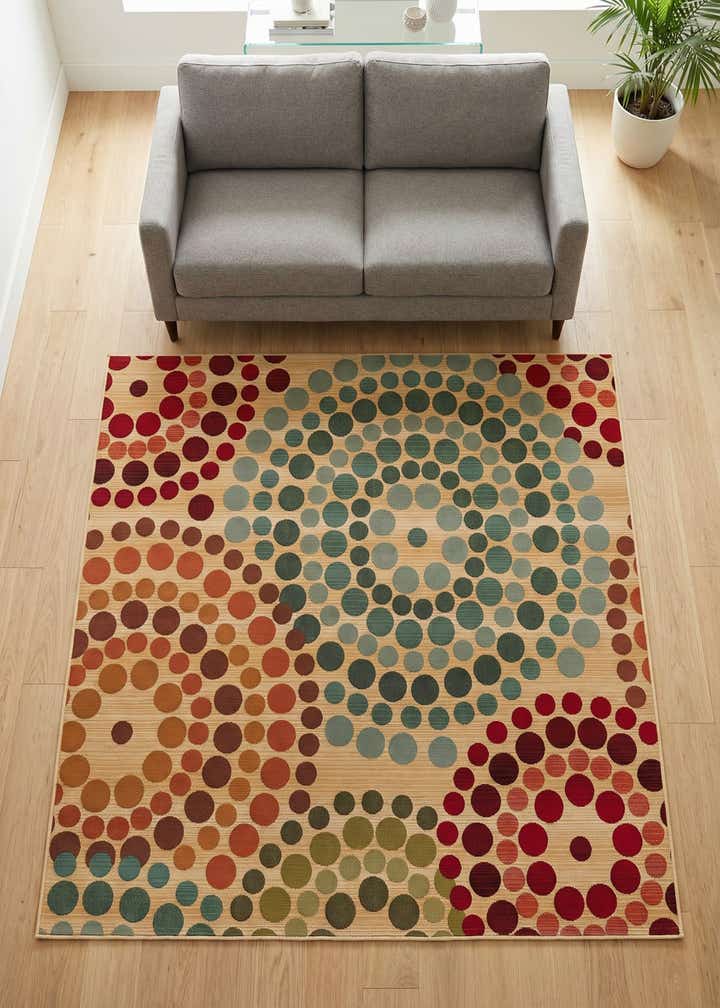 6' x 6' Easy-Clean Modern Indoor / Outdoor Square Rug