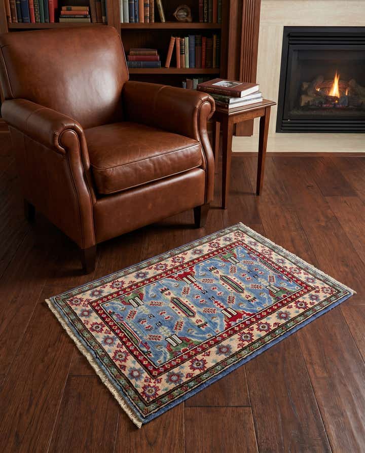 2' x 3' Hand Knotted Kazak Rug