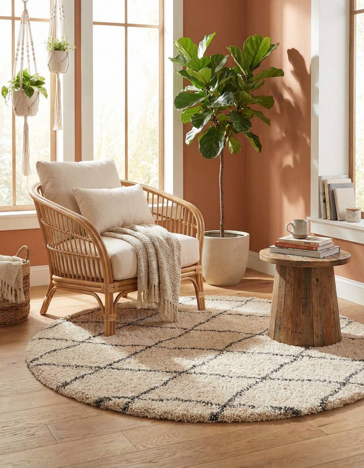 Detail image of 6' x 6' Marrakesh Shag Round Rug