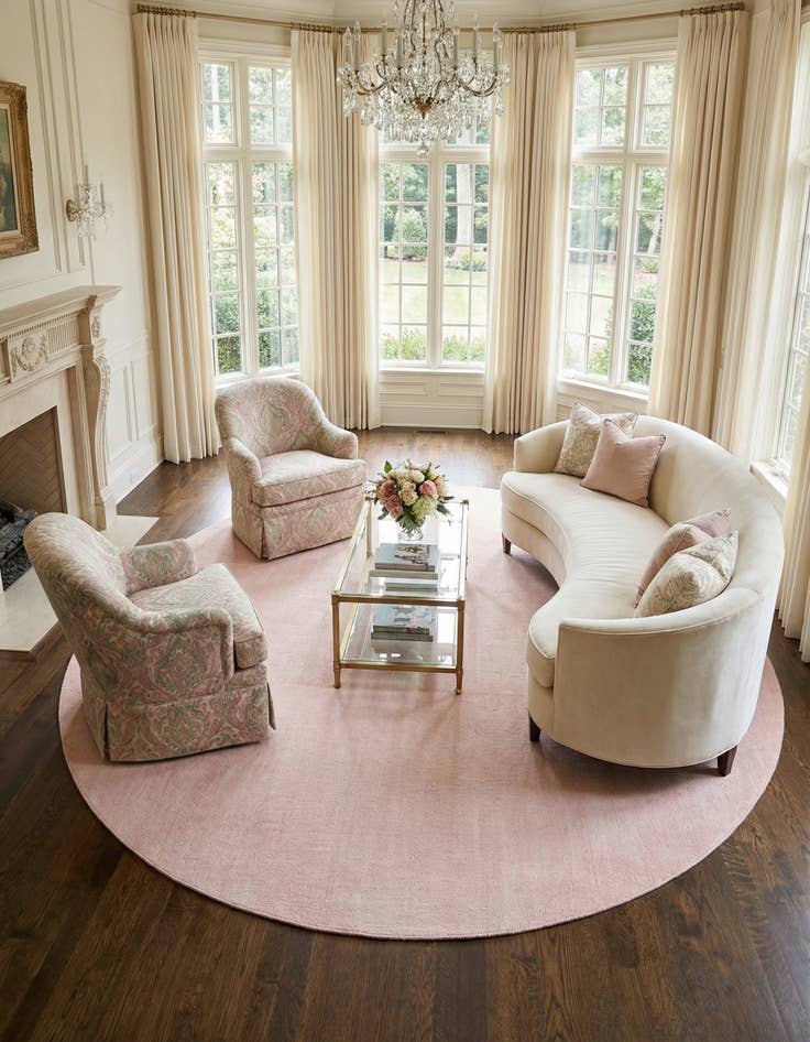 Detail image of 10' x 10'  Hand Woven Jill Zarin English Manor Farmhouse Wool Round Rug