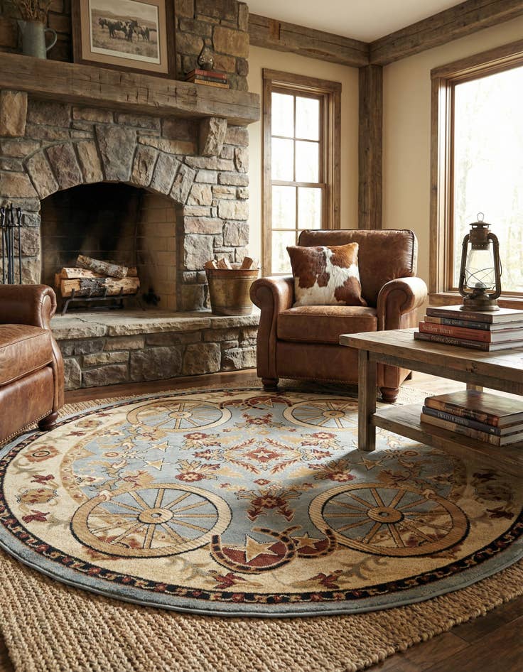 Detail image of 7' 10 x 7' 10 Pioneer Round Rug